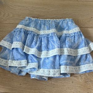 white and blue urban outfitters mini skirt